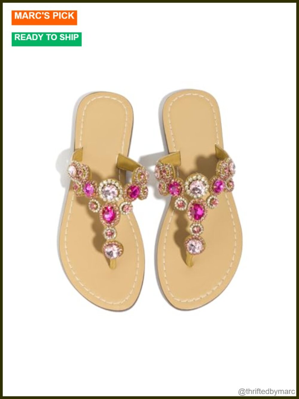 Rhinestone Flip Flops Women Dressy Sparkly Thong Flat Sandals Wedding